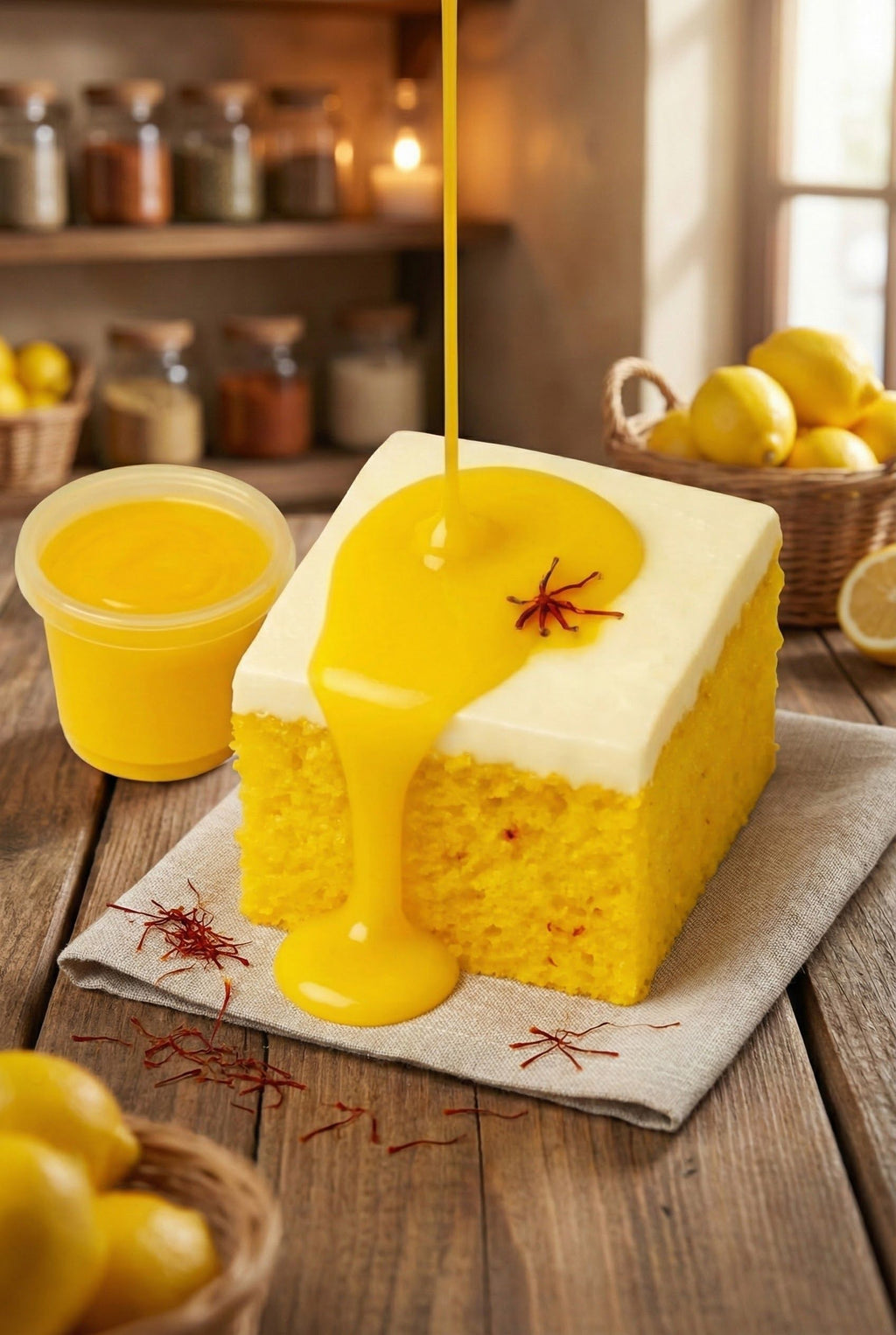 Saffron Cheesecake — Kaze Café