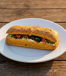 Halloumi Grilled on Ciabatta Zaatar (5x3 in) — Kaze Café