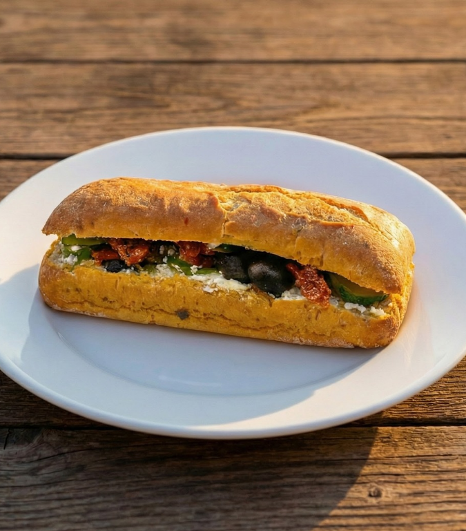 Halloumi Grilled on Ciabatta Zaatar (5x3 in) — Kaze Café