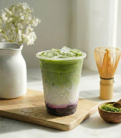 Blueberry Mactha — Kaze Café